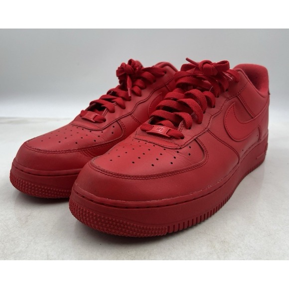 Nike Shoes Mens 11 Air Force 1 Low Triple Red "Red October" Sneakers CW6999-600 - Picture 1 of 11